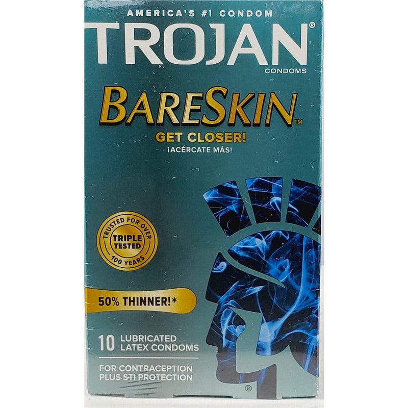 Trojan BareSkin Lubricated Latex Condoms, 10 count - Main product image