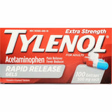 Tylenol Extra Strength 500 mg Each, 100 Rapid Release Gelcaps