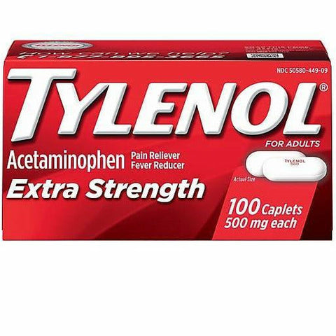 Tylenol 500 Mg Each 100 Caplets (1 Pack) Pain & Fever