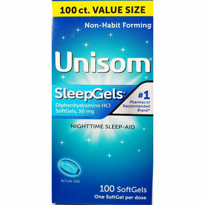 Unisom Sleep Gels, 50 mg 100 Softgels