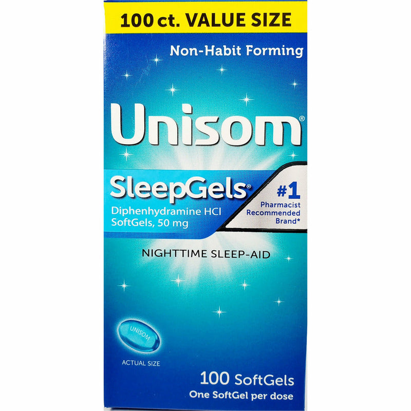 Unisom Sleep Gels, 50 mg 100 Softgels - Main product image
