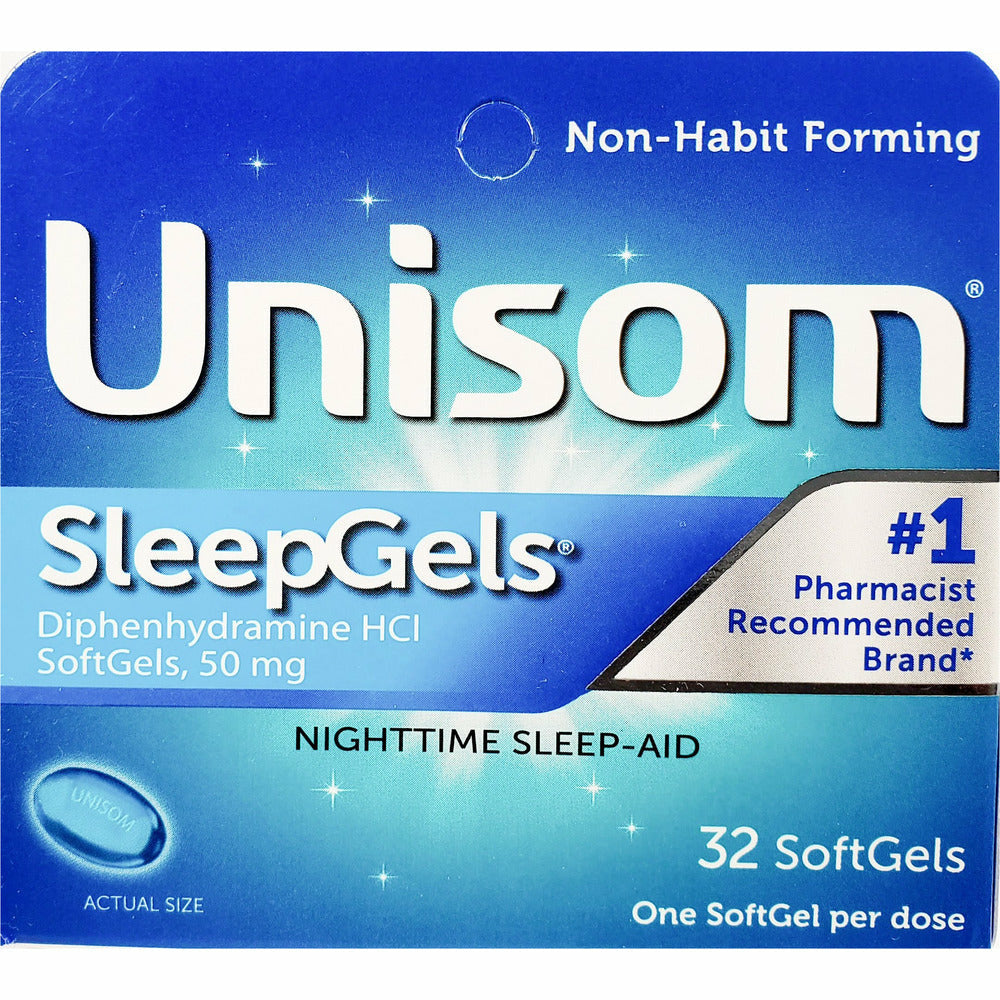 Unisom Sleep Gels, 50 mg 32 Softgels - Hargraves Online Healthcare