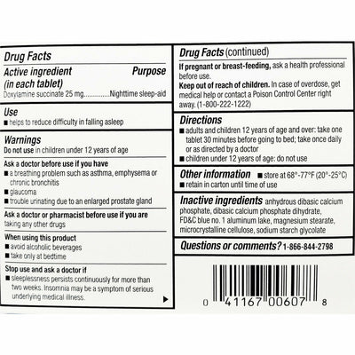 Unisom Sleep Tabs 25 mg, 16 Tablets