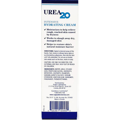 UREA 20 Intensive Hydrating Cream, 3 oz by Rugby