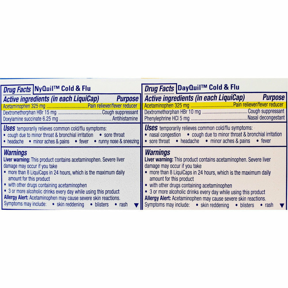 Vicks DayQuil & NyQuil Combo Pack | 48 LiquiCaps | Relieve Cold ...