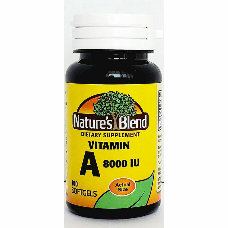 Vitamin A (8000 IU) 100 Softgels by Natures Blend - Main product image