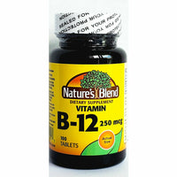 Vitamin B12, 250 mcg 100 Tablets by Natures Blend - Image 1