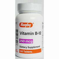 Vitamin B-12, 250 mcg 130 Tablets Each (1 or 3 Pack) by Rugby - Image 1