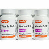 Vitamin B12 250 mcg 130 Tablets by Rugby (3 Pack)