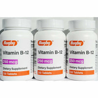 Vitamin B-12, 250 mcg 130 Tablets Each (1 or 3 Pack) by Rugby - Image 2