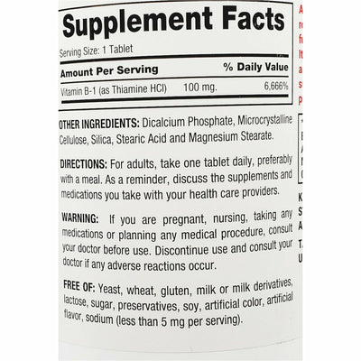 Major Vitamin B1, 100 mg 1000 Tablets
