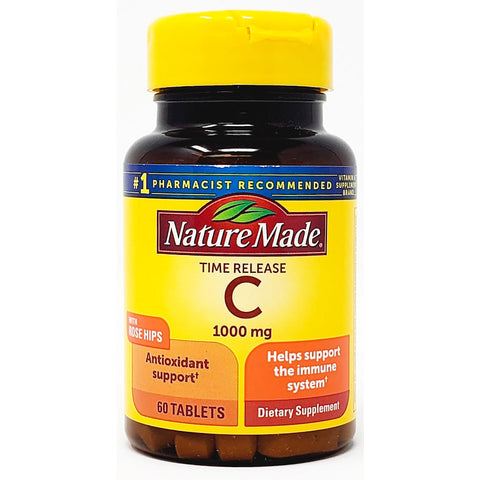 Vitamin C-1000 mg (Rose Hips) 60 (Time Release) Tablets by Nature Made