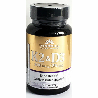Vitamin K2 & D3, 60 Tablets by Windmill
