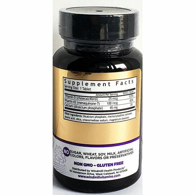 Vitamin K2 & D3, 60 Tablets by Windmill