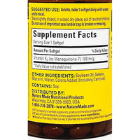 Vitamin K2 100 mcg 30 Softgels by Nature Made - Image 2