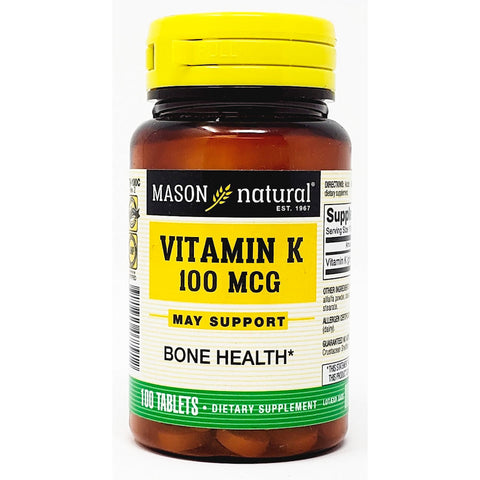 Vitamin K 100 mcg 100 Tablets by Mason Natural