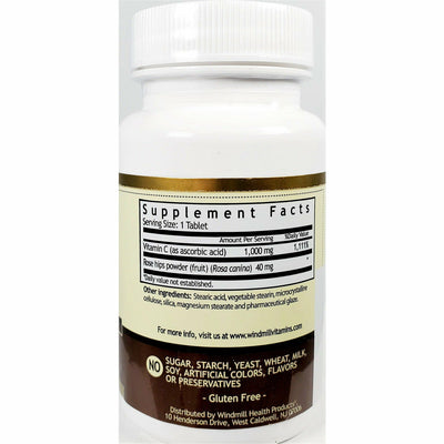 Windmill Vitamin C-1000 mg with Rose Hips (Sustained Release), 60 Tablets