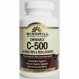 Windmill Vitamin C-500 mg with Rose Hips and Bioflavonoids, 50 Chewable Wafers