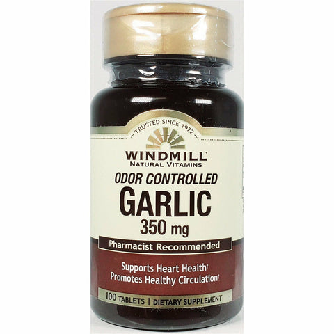 Windmill Garlic (Odor Controlled), 350 mg 100 Tablets