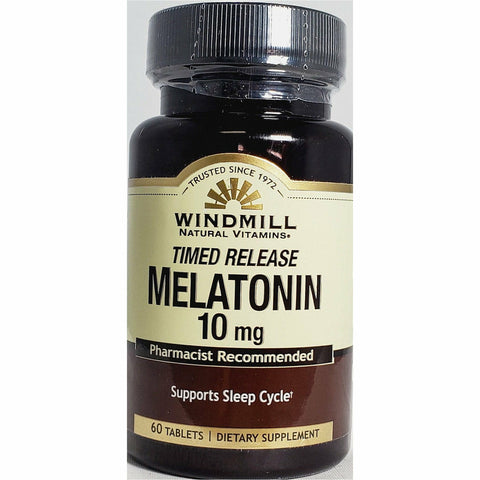 Windmill Melatonin 10 mg (Timed Release), 60 Tablets