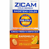 Zicam Cold Remedy Rapidmelts, 25 Quick Dissolve Tablets, Citrus Flavor - Image 1