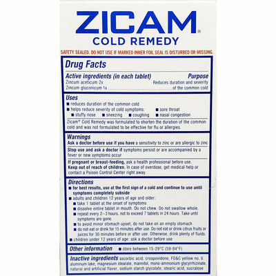 Zicam Cold Remedy Rapidmelts