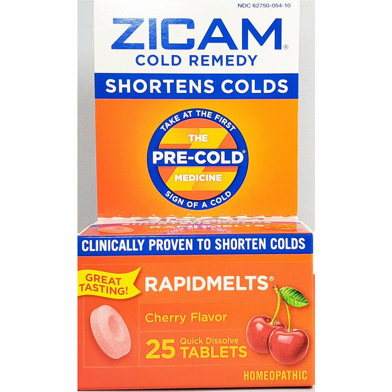 Zicam Cold Remedy Rapidmelts, 25 Quick Dissolve Tablets (Cherry Flavor) - Main product image