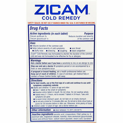Zicam Cold Remedy Ultra Rapidmelts