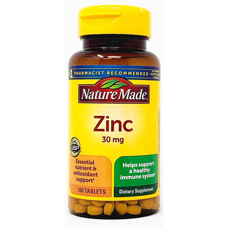 Zinc 30 mg 100 Tablets by Nature Made - Main product image