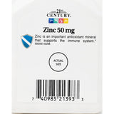 Zinc 50 mg (Chelated) 110 Tablets by 21st Century
