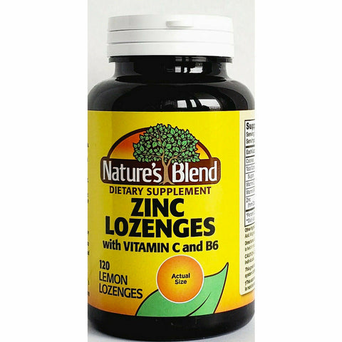 Zinc Lozenges with Vitamin C & B6, 120 Lozenges by Nature's Blend