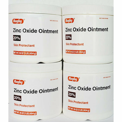 Zinc Oxide Ointment 16 oz each by Rugby (4 Pack)