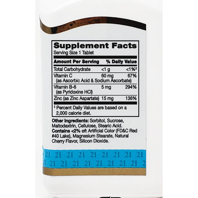 Zinc plus Vitamins C and B-6