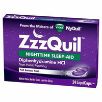Vicks ZzzQuil Nighttime Sleep Aid, 24 LiquiCaps - Image 1